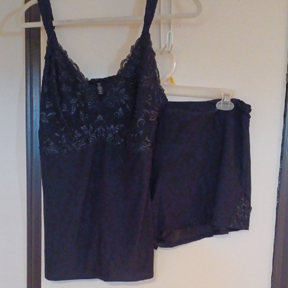 Soma Black Lace Pajama Set